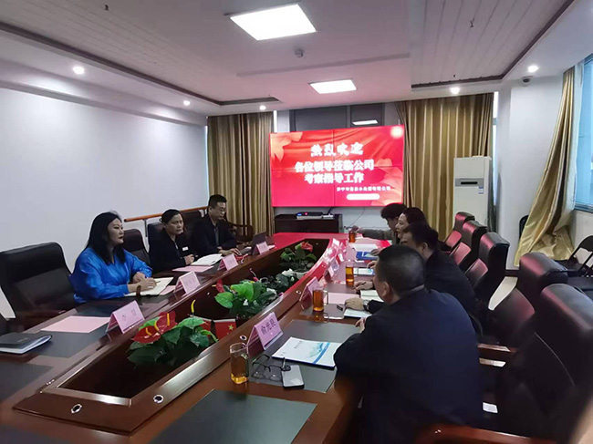 區(qū)衛(wèi)生健康專(zhuān)業(yè)委員會(huì)各位領(lǐng)導(dǎo)蒞臨公司進(jìn)行助企創(chuàng)新攀登座談